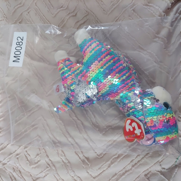Ty Beanie Boo “Lola” Sequin Llama Plush – Colorful Sparkly Stuffed Animal - Picture 9 of 9